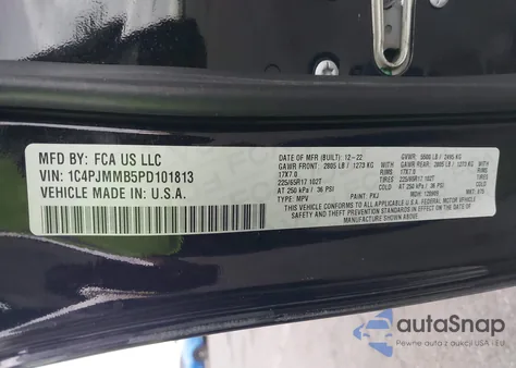 2023 Jeep Cherokee Altitude Lux 4X4 из США, поврежденный, VIN 1C4PJMMB5PD101813